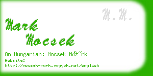 mark mocsek business card